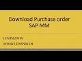 Download Purchase Order SAP Purchase Order Tables SAP Tables