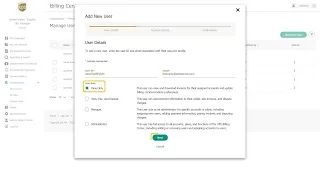How to Add a User in the UPS Billing Center