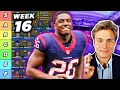 Top 30 Running Back Rankings Tiers Week 16