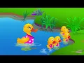 Five Little Ducks Nursery Rhyme With Lyrics - Cartoon Animation Rhymes & Songs for Children