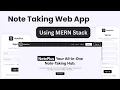 Note Taking Web App using MERN Stack Notes App TailwindCSS Code With Pawan Demo