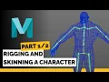 Maya Tutorial - Rigging and Skinning a Character Part Skeleton creation and binding