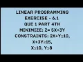 CHAPTER - 6 LINEAR PROGRAMMING EXERCISE
