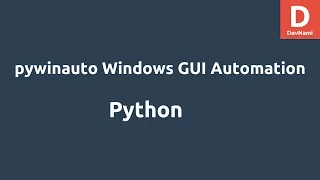 Python pywinauto Windows GUI Automation