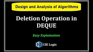 Deletion Operation in DEQUE Enqueue from front and rear end DEQUE Data Structure