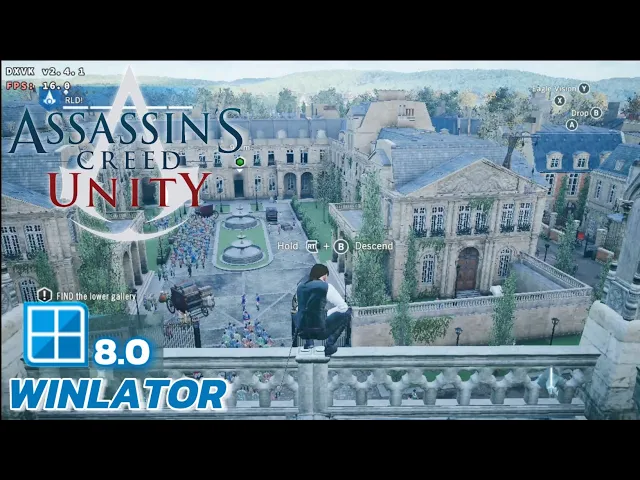 Winlator v8 (Rev 1) - Gameplay Assassin's Creed Unity (Windows) On Android