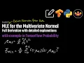 MLE for the Multivariate Normal distribution with example in TensorFlow Probability