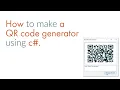 How to make a QR Code Generator using C