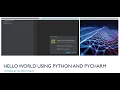 Python using PyCharm Tutorial 1 Getting started with a simple Hello World Program