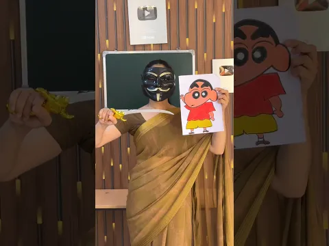 Shinchan Painting🎨challenge👺😰|| Prathna Shinde || #shorts #challenge #shortsfeed