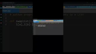 Python program to swap two elements in a list