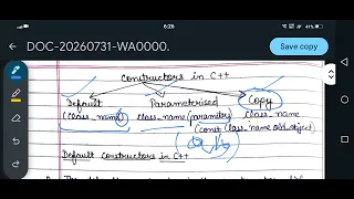 OOP Unit 2 Constructors in C Part 1 Default Parameterized Constructor IKGPTU CSE