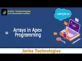 Arrays in Apex Programming Anika Technologies