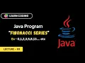 Java Program to Print Fibonacci Series Learn Coding