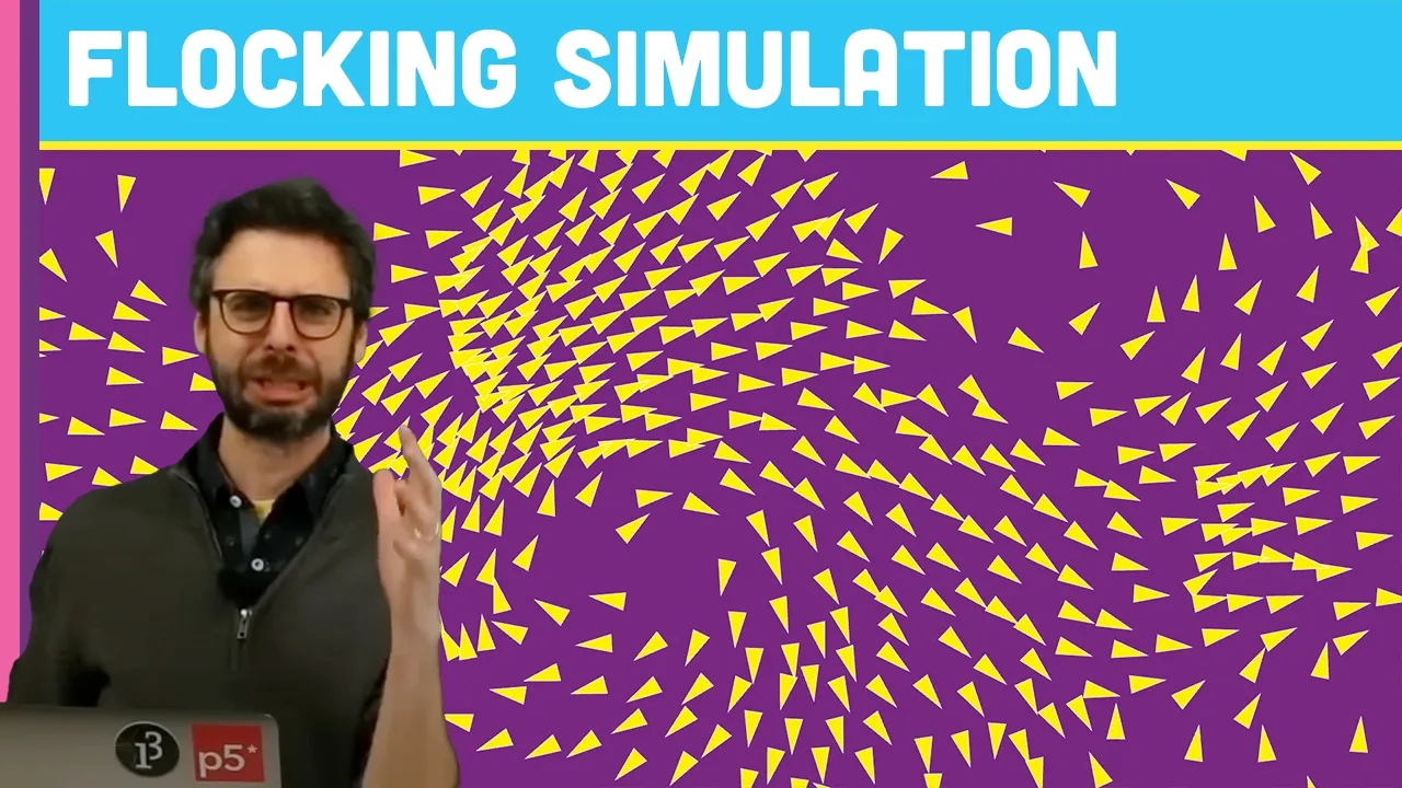 Flocking Simulation with Boids Algorithm in JavaScript and p5.js