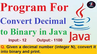 Q31 - Decimal to Binary in java Program to Convert Decimal to Binary in java