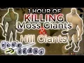 OSRS Killing Moss Giants and Hill Giants in F2P Level Combat Training