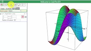 CalcPlot3D Toolbar Options