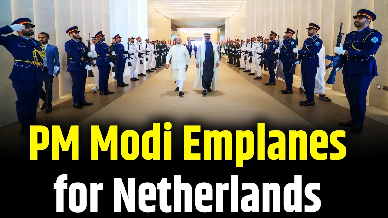 PM Modi Departs For Amsterdam, Netherlands | India-Netherlands Visit Begins