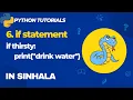 6 If Statement in sinhala Python 3 Programming Tutorials Python for beginners in sinhala