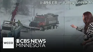 Spring snowstorm significantly impacts road conditions in Minnesota Wednesday morning