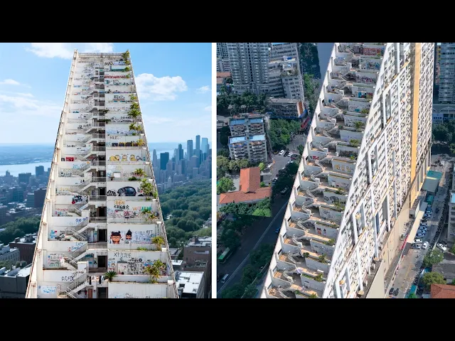 Tour China's weird terraced apartment buildings, perfect for parkour
