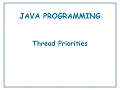 Thread Priorities in JAVA JAVA in Telugu Lecture-75