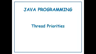 Thread Priorities in JAVA JAVA in Telugu Lecture-75