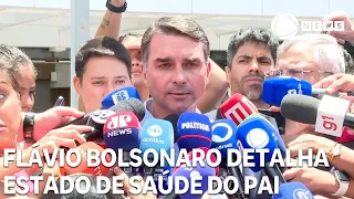 Flávio Bolsonaro details the former president's state of health.