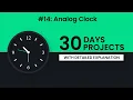 Day 14 Analog Clock 30 Days 30 Javascript Projects Step By Step Tutorial