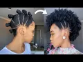 How To FAUX FROHAWK MOHAWK ON 4C NATURAL HAIR PROTECTIVE STYLE Tupo1