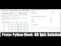 AKTU Python Prutor quizzes answers of week 8 Python prutor quiz answers Python quiz solution 360