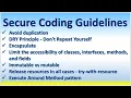 Java Secure Coding Guidelines Avoid Duplication Encapsulation Immutable vs Mutable and Limit