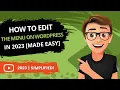 WordPress How To Edit Menu 2023 MADE EASY