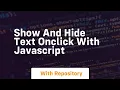 Show and hide text onclick with javascript