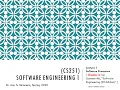 CS251 Software Engineering 1 LECT 1 Software Processes Development Life-Cycles in Arabic