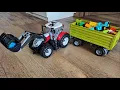 Lagu Zabawki Bruder ładujemy Klocki LEGO Duplo na przyczepy jest traktor Steyr i przyczepy Fliegl
