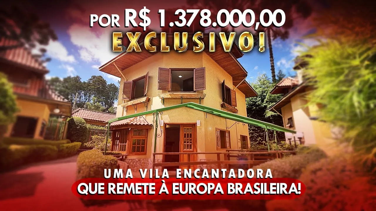 Video do Imóvel: Em uma vila encantadora, que remete à Europa brasileira, com apenas 10 residenciais, encontra-se este imóvel exclusivo