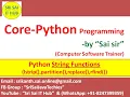Python String Functions Python String lstrip partition replace rfind Functions