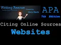 Citing Websites and Online Material in APA Style 7th edition Episode 4