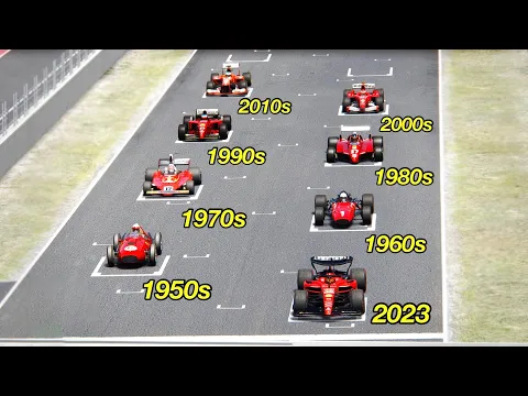 Download MP3 Ferrari F1 2023 vs One Ferrari F1 from each decade (1950-2023) - Monaco GP