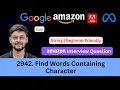 LeetCode 2942 Find Words Containing Character Beginner Friendly String Asked in Amazon Adobe