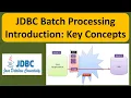 JDBC Batch Processing Introduction Key Concepts