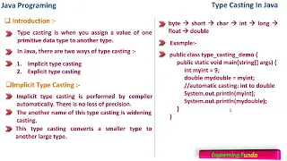 Type casting - Java Programming