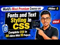 CSS Font Text Styling Font Family Size Weight Color Text Properties