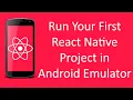 Run React Native App Project on Android Emulator in Windows PC