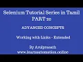 Selenium Tutorial Series Part 20 Working with Links - Advanced concepts Tamil
