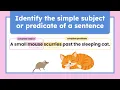 Grammar Guide Identifying Simple Subjects Predicates