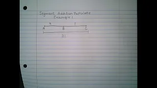 Basic Segment Addition Postulate Problem