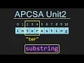 APcsa unit2-1 String methods length substring indexOf